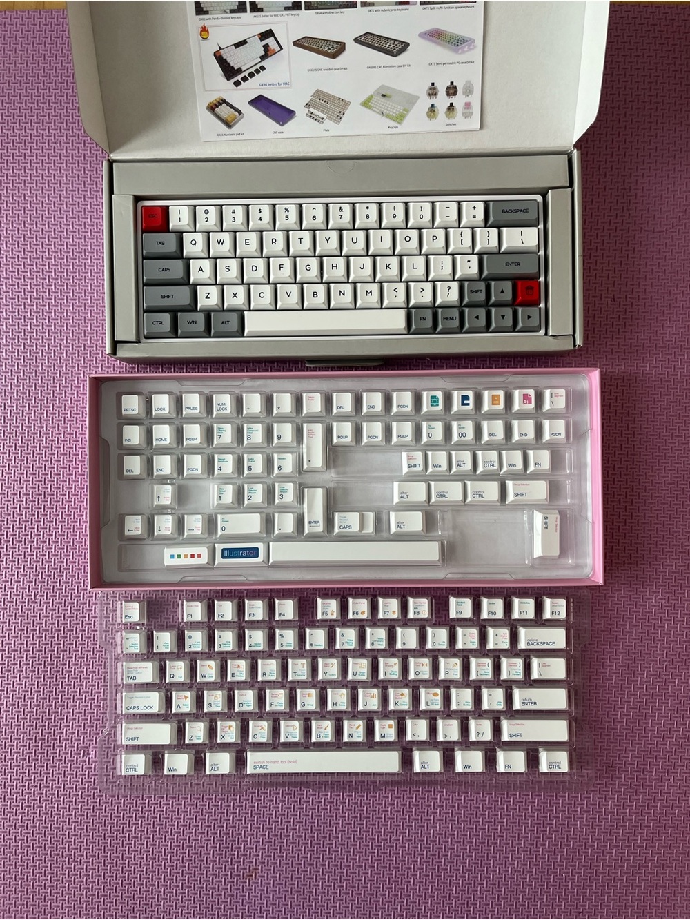 EPOMAKER X SKYLOONG SK64 mechanical keyboard RVB & photoshop keycap set